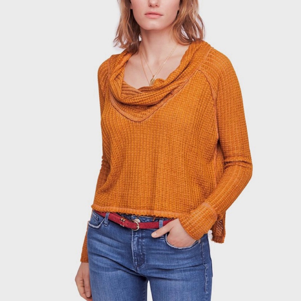 Free People | Wildcat Thermal Top in Burnt Orange